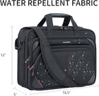 KROSER Laptop Bag 15.6 Inch Briefcase Messenger Bag Water Repellent Computer Case Shoulder Bag Durable Tablet Sleeve with RFID Pockets for Business/College/Women/Men - Black/Red