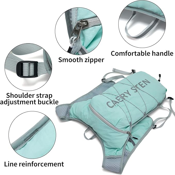 Carey STEN Hydrated Backpack, Running Vest, paired with a 1.5L Water Bag Hiking Backpack, Suitable for Running, Hiking, Marathon, and Both Men and Women