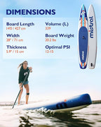 Mistral Stand Up Inflatable Paddle Board Racing & Touring Board 13'2"/ 14' Race Board, Backpack with Wheels, Durable ISUP for Youth & Adult, w/Premium SUP Accessories