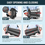 2025 Upgraded Collapsible Stool, Max 620lb, Height Adjustable Retractable Telescopic Seat, Portable Folding Stool, Travel Chair, Foldable Camping Seat or Footrest for Camping & Outdoors, 18" H