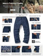 CQR Men's Tactical Pants, Water Resistant Ripstop Cargo Pants, Lightweight EDC Work Hiking Pants, Outdoor Apparel
