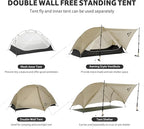 Naturehike Mongar UL 1-2 Person Backpacking Tent,15D Nylon Waterproof Ultralight One Person Two Person Tent with Footprint