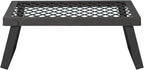 Amazon Basics Heavy-Duty Portable Camping Grill Grate for Campfire Cooking, Black