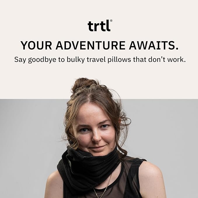 trtl Pillow Petite - Small Travel Pillow with Built-in Head and Neck Support - Comfortable Plane Neck Pillow for Traveling - Compact and Machine-Washable