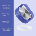 IDEUS Insulated Stainless Steel Water Bottle with 2 Leak-Proof Lids, Thermal Water Flask for Hiking Biking, 24oz, Purple