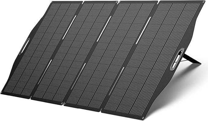 ETFE Solar Panels 400 Watts, BigBlue SolarPowa 400 Portable Solar Charger with Kickstands and MC-4(51.3V/7.8A), IP68 Waterproof, Charge Fast Cellpowa 2500 Power Station for Camping, RV Off Grid System