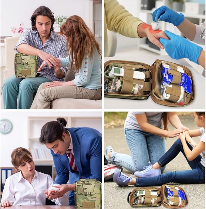 PETAC GEAR Tactical Rip Away Medical IFAK Pouch Tear Off First Aid EDC Pouches Molle & Belt Outdoor Emergency Survival Bag