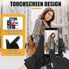 Pixel Panda Winter Gloves for Men Women Warm Touchscreen Gloves for Cold Weather Thin Water-Resistant Windproof Non-Slip Gloves for Cycling, Driving, Running, Hiking