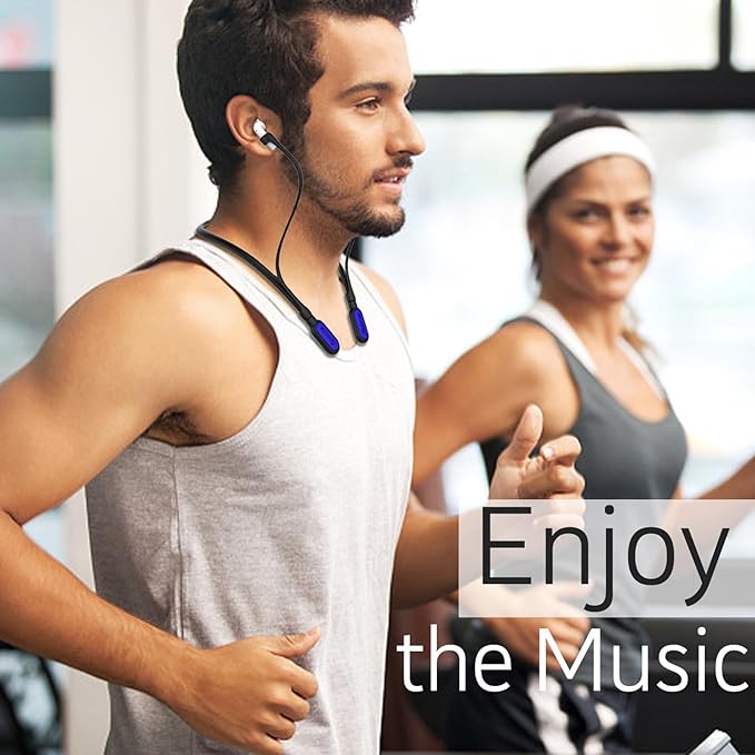 Compatible Airpods Strap, Silicone Anti-Lost Strap Wire Connector Sports Neckband Strap Compatible for Airpods Pro 3/2/1, Airpods 4, 3, 2, 1, Black with Dark Blue