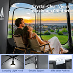 Sports Tent: Flycoop Portable Weather Pop Up Pod 1 Person to Provide Shelter from Wind Rain and Cold Weather Shelter for Outdoor Activities, Sports Events, Camping and Hiking