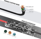 FlexSolar Solar Panel Charge Cable 6.6FT 14AWG Solar Connector to Anderson, DC5521, DC7909, XT60 Adapter for Battery Pack Power Station Solar Generator