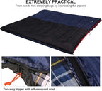 REDCAMP Cotton Flannel Sleeping Bag for Camping Backpacking, Adults Cold Weather Envelope Sleeping Bags with 2/3/4/6lbs Filling