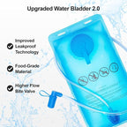 Everfun Hydration Backpack 18L with Water Bladder 2L/3L Hiking Water Backpack Women Men Hydration Pack Insulated Lightweight Day Hydropack with Storage for Hiking, Biking, Running, Festival