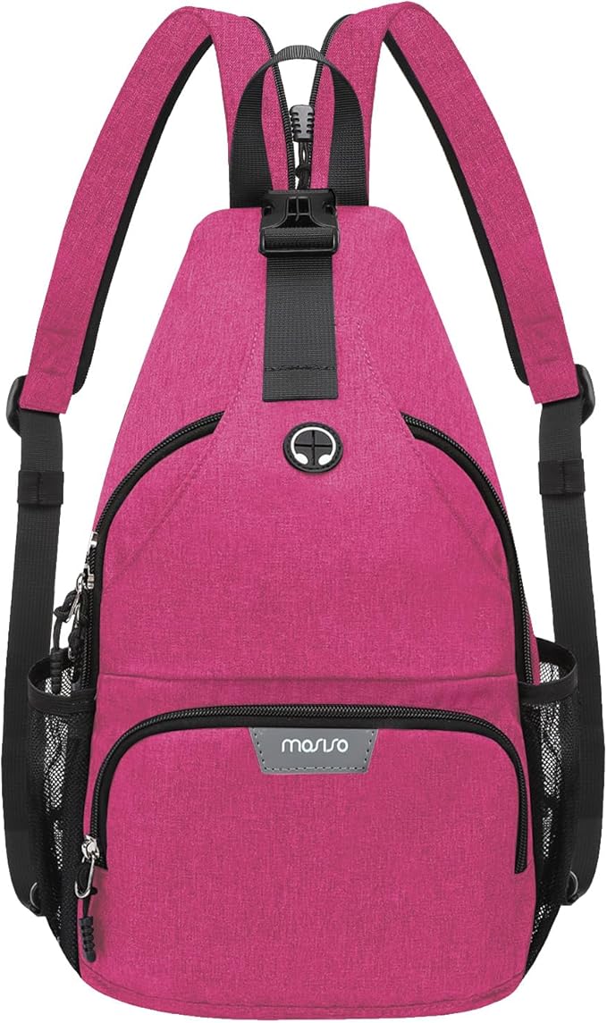 MOSISO Sling Backpack Travel Hiking Daypack, Crossbody Convertible Sling Bag with Front Pocket One Shoulder Chest Bag