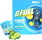 G Fuel Electrolytes Powder for Instant Hydration and Focus | Sugar Free, Lemon Lime Flavor, Electrolyte and Nootropic Drink Mix to Sharpen Mental Focus, 20 Servings