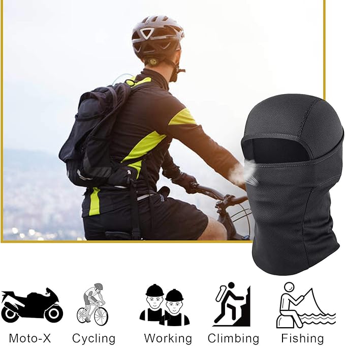 AXBXCX 3 Pack Balaclava Ski Mask - Breathable UV Protection Face Cove for Motorcycle, Football, Cycling, Outdoor Sports