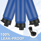 HASLE OUTFITTERS Insulated Water Bottle 22 oz Double Wall Stainless Steel Water Bottle Wide Mouth with Straw Lid & Spout Lid Keeps Cold or Hot(Royal Blue,1)