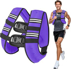 Weighted Vest for Woman Men,6lb/8lb/12lb/16lb/20Lb/25lb Weight Vest with Reflective Stripe Adjustable Buckle Strap Back Pocket Workout Strength Training Walking Jogging Running