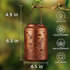 Solar Lanterns Outdoor Waterproof Garden Decor Birthday Gifts for Women Mom Grandma Hanging Lights Metal Decoration Outside for Yard, Patio,Backyard,Porch(Wild Goose)