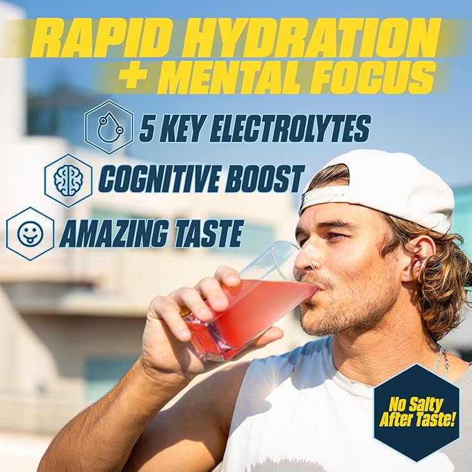 G Fuel Electrolytes Powder for Instant Hydration and Focus | Sugar Free Electrolytes Variety Pack of Lemon, Orange, Peach, Strawberry, Nootropic Drink Mixes to Sharpen Mental Focus, 12 Servings