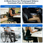 Inflatable Airplane Seat Cushion For Long Flights, Portable Travel Seat Cushion With Ergonomic Support, Pressure Relief & 3d Airbag - Fits Car, Wheelchair, Office Chair, Includes Storage Bag (1pcs)