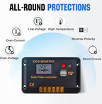 ECO-WORTHY 200 Watts 12 Volt/24 Volt Solar Panel Kit with High Efficiency Monocrystalline Solar Panel and 30A PWM Charge Controller for RV, Camper, Vehicle, Caravan and Other Off Grid Applications