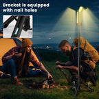 Rechargeable Camping Light with Stand 6000mAh 3.9 ft Max Height, Cordless Camping Lights with 3 LED Lamp Heads, 2000 Lumens Dimmable Magnetic Emergency Flashlight with Detachable Tripod(Green-M)