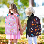 12 Pack School Backpack Bulk 15'', Assorted Printed Bookbags for Boys Girls, Donations Supplies (Fun)