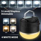 1000LM Rechargeable Camping Lantern, 110H Runtime Compact Portable Tent Light with 5 Brightness Levels, Magnetic Base, IPX4 Waterproof Emergency Hanging Light for Power Outage, Hurricane, Camping