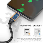 SMALLElectric Short USB Type-C Cable 5pack 12inch Fast Charging 3A Rapid Charger Quick Cord, Braided Type C to A Cable for Galaxy S10 20 9 8 Plus a10e,Note 10 9 8,LG V50 V40 G8 G7(1foot, Gold)