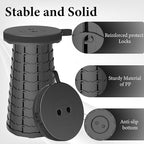 2025 Upgraded Portable Folding Stool, Collapsible Stools, 440lbs Max Weight, Lightweight But Sturdy, Telescoping Foldable Camping Stool for Outdoor Fishing Hiking Travel BBQ