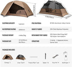 OneTigris COSMITTO 2 Person Backpacking Tent Shelter- Free Standing Lightweight Waterproof 3 Season Camping Tent for Outdoor Hiking Mountaineering