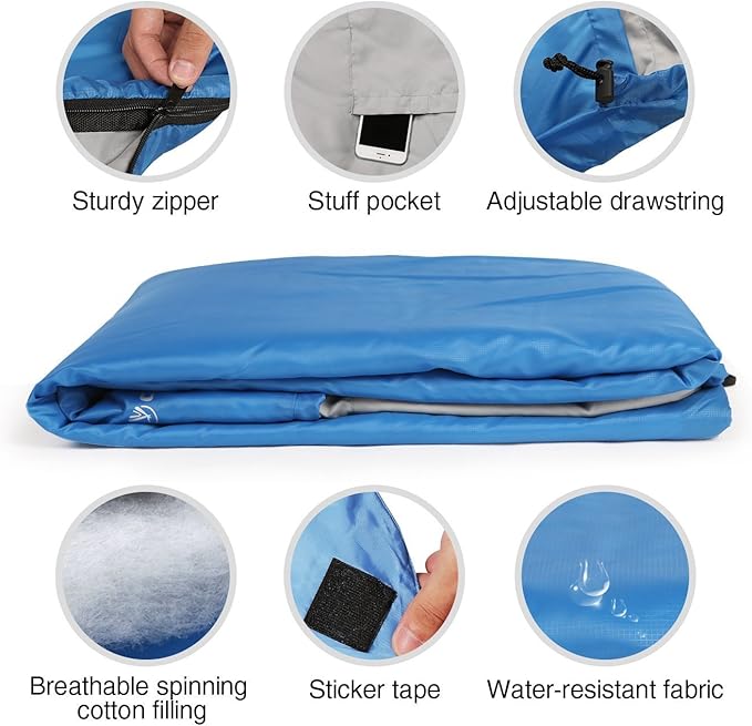 REDCAMP Ultra Lightweight Sleeping Bag for Backpacking, Hiking, Comfort for Adults Warm Weather, with Compression Sack