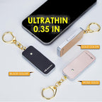 Ultrathin Personal Alarm Rainproof Ultra-Lightweight (0.8 oz) Bulky-Free Keychain Siren for Women, Students Safety. SOS Emergency 130db Hiking Alert Strobe Light. Replaceable Battery. Rose Gold