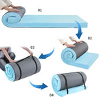 HOMBYS 3 INCH Thick Waterproof Memory Foam Camping Mattress for Outdoor Sleeping, Portable Roll Up Mattress Pad Mat for Travel Truck Bed Tent