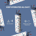 BOTTLE BOTTLE Insulated Water Bottle 24oz with Straw Lid and Handle for Sports Travel Gym Stainless Steel Water Bottles Double-Wall Vacuum Metal Leak Proof BPA-Free