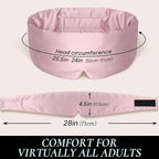 Zenssia Satin Sleep Mask for Women and Men, Lightweight Padded Eye Mask with Adjustable Strap, Comfort Blackout for Travel and Nap - Light Plum