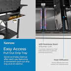 Kenmore BBQ Propane Gas Grill - 5 Burners with Side Burner & Searing Zone, 644 Sq. In. Stainless Steel Grill, 66,000 BTU, Ideal for Outdoor Cooking, Patio & Backyard, Silver