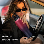 40 oz Insulated Water Bottle with Straw and Spout Lid, Stainless Steel Water Bottle Fits in Cup Holders, Double Wall Metal Flask Large Water Cup for Drive Trip Gym