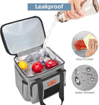 HSHRISH Lunch Box for Men, Women Double Deck Heavy Duty Large Insulated Tactical Lunch Bag Durable Cooler Bag With Shoulder Strap for Adults Work Picnic Road Trip (Grey,15L )