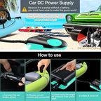 20PSI Paddle Board Pump-Portable Electric SUP Air Pump, Dual Stage Inflation & Deflation SUP Pump, 110W Paddleboard Pump with Auto-Off Function & 12V DC Car Connector for Paddle Board, Kayaks