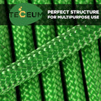 TECEUM 5/32" Paracord Rope 1000 – 1000ft / 200ft / 100ft / 50ft – Tactical Parachute Cord 4mm – 45+ Colors – Nylon String for Survival & Camping Gear – Stripe Cord for Survival – Utility Rope