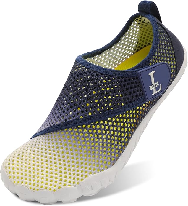 L-RUN Barefoot Water Shoes Women Mens Aqua Sock Athletic Hiking Water Sports Shoes for Swim Beach Pool Sand Diving Walking