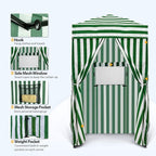 EAGLE PEAK Flex Ultra Compact 4x4 Pop-up Canopy, Sun Shelter, Changing Room, Portable Privacy Canopy Cabana for Pool, Fashion Photoshoots, or Camping, Green/White