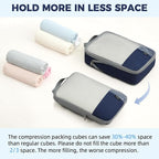 BAGAIL 6 Set/4 Set Lightweight Compression Packing Cubes for Travel, Anti-Tearing Expandable Organizer Bags for Suitcase