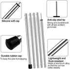 SAN LIKE Tent Pole Telescopic Adjustable tarp Poles for Camping Canopy Awning Shelter Backpacking Hiking -(Adjustable Length - Steel)