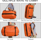 Haimont Large Waterproof Duffel Backpack Roll-Top Heavy Duty Dry Duffle Bag for Boating, Travel, Motorcycle, Kayaking, Camping, 60L