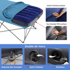 KAMPKEEPER Camping Cot,Camping Cots for Adults,Folding Camping Cot with Inflatable Air Mattress and Carry Bag,for Outdoor Travel Camp Beach Vacation (not Included The Airpump)