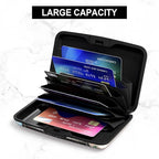 Credit Card Holder, Mini Aluminum Card Wallet RFID Blocking Slim Metal Hard Card Case for Women Men, Cat on Closet