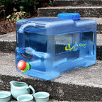 Yinuoday 2.6 Gallon Water Containers, BPA-Free Camping Water Storage Jug Drink Dispenser with Spigot, Water Canteen for Outdoor Camping Hiking Picnic Hunting